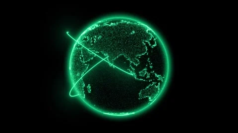 Network globe green Vídeos de archivo 312047242