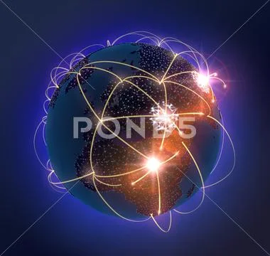 Network globe Stock Illustration