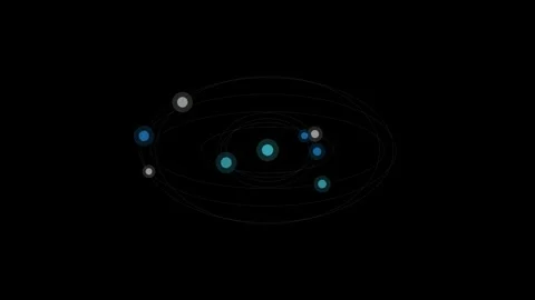 Network globe nodes orbiting on black background overlay 4K Vídeo Stock 336624927