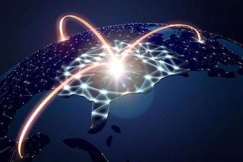 Network globe Foto stock