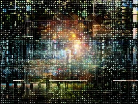 Network Glow 库存插图
