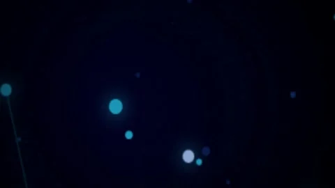 A network of glowing cyan dots connects across a dark background Stock Footage 340831169