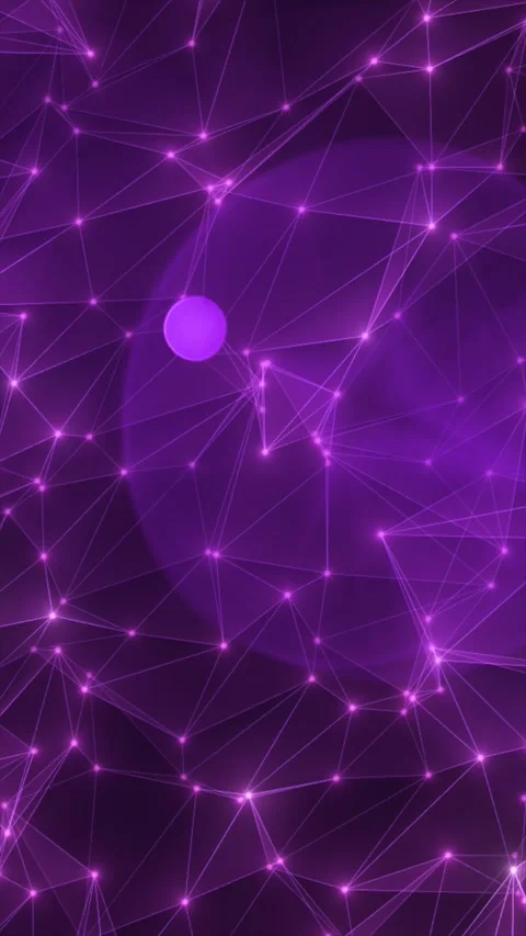 Network of glowing violet lines and nodes creating a futuristic abstract we.. Stock Footage 310795900