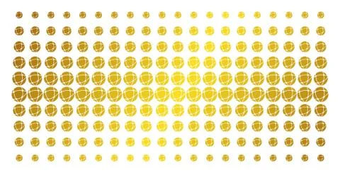 Network Gold Halftone Pattern Illustrazione stock