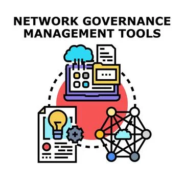 Network governance management tools optimizing digital administration 스톡 일러스트