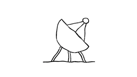 Network, gps icon in hand draw style. Motion graphics. Stock Footage 151549835