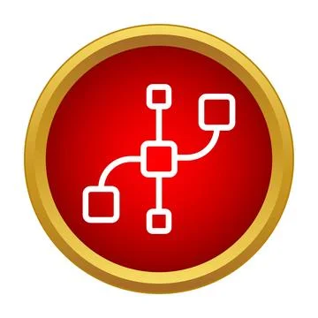 Network graph displaying connected nodes and data flow Stock Illustration