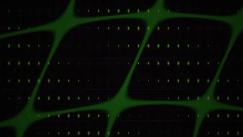 Network Grid Dynamic Flow with Glowing Green Digital Data Connections Stock Footage 344723217