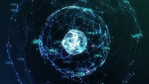 Network Grid Growing Abstract 3d Animation. Beautiful Digital Structure with Stock Footage 161257080