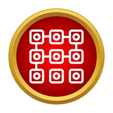 Network grid icon representing data and connection Stock-Illustration