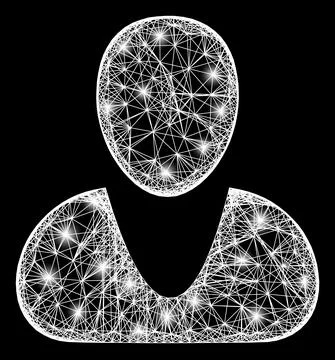 Network Guy Mesh with Bright Light Spots Stock Illustration