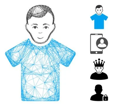 Network Guy Vector Mesh Stockillustratie