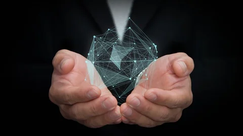 Network on hands Vídeos de archivo 86693529