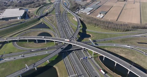 Network of highways, infrastructure, mobility and transport. Roads, cars Stockbeeldmateriaal 306093459