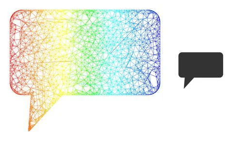 Network Hint Cloud Mesh Icon with Spectral Gradient Stockillustratie