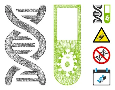 Network Hitech Microbiology Vector Mesh Stock Illustration