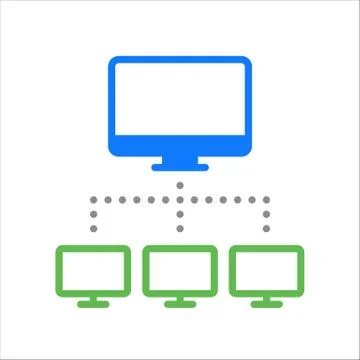 Network. Home office. Vector icon. Stock Illustration