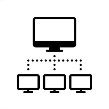 Network. Home office. Vector icon. Stock Illustration