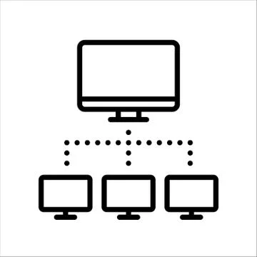 Network. Home office. Vector icon. Stock Illustration