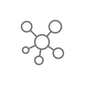Network, hub connection line icon. Stock-Illustration