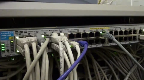 Network Hub Stock Footage 26386767