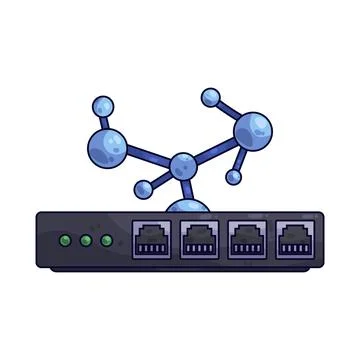 Network hub illustration 스톡 일러스트