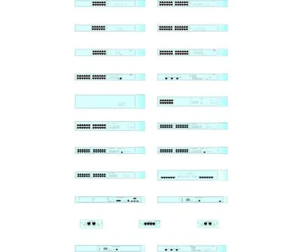 Network Hub Symbols Illustrazione stock