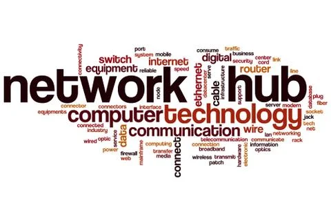 Network hub word cloud イラスト素材