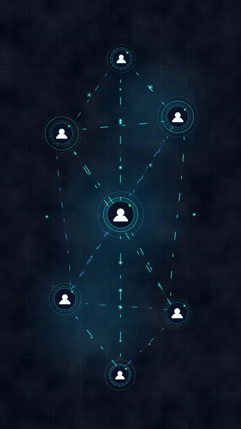 Network hud map tech glowing animation Stock Footage 346649871