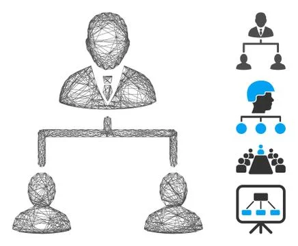 Network Human Hierarchy Vector Mesh イラスト素材