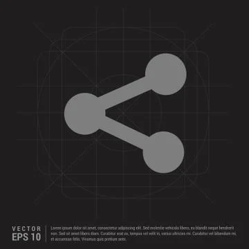 Network icon - Black Creative Background Illustrazione stock