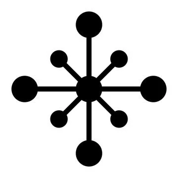 Network icon connect digital hub net, technology circle data Stock Illustration