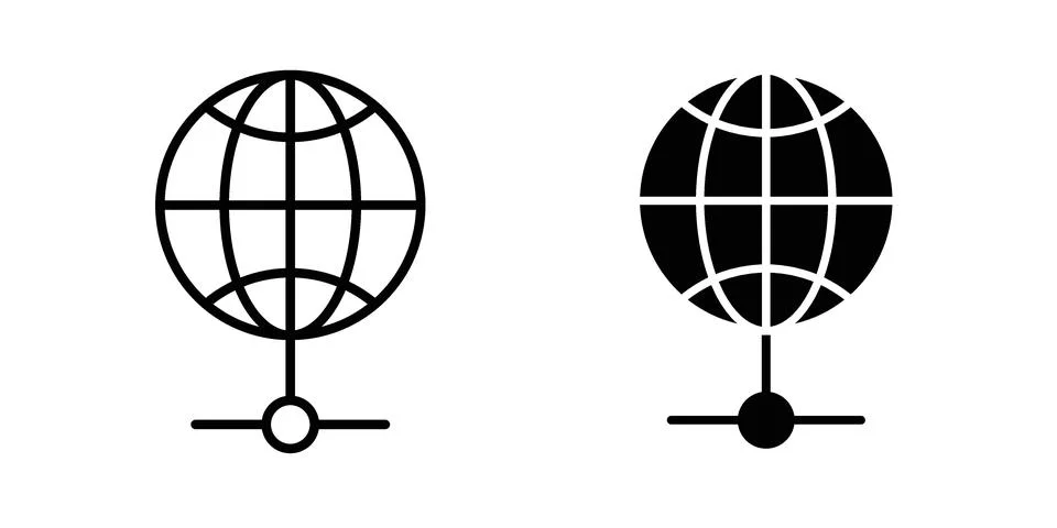 Network icon for design projects and web UI Stock Illustration