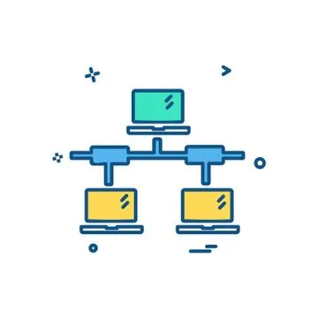 Network icon design vector Stock Illustration