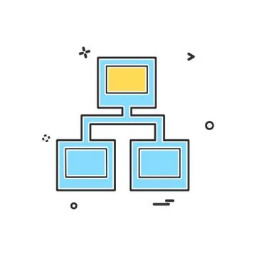 Network icon design vector Stock Illustration