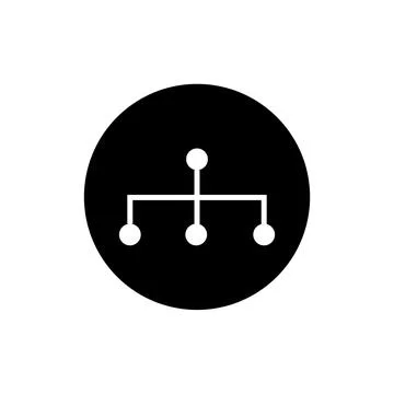 Network icon in flat style Stock Illustration