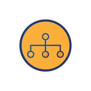 Network icon in flat style イラスト素材