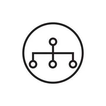 Network icon in flat style Stockillustratie