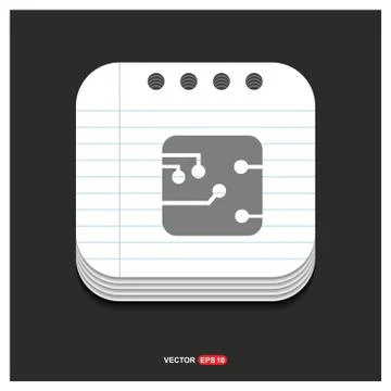 Network icon Gray icon on Notepad Style template Vector EPS 10 Free Icon Stock Illustration