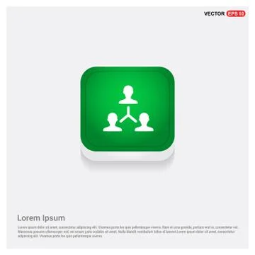 Network icon Green Web Button Stock Illustration