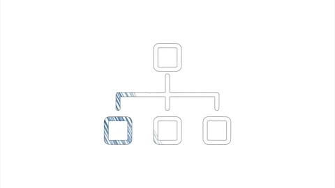 Network icon in hand draw style. Motion graphics Видео 151564258