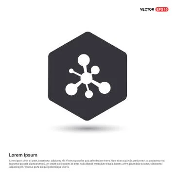 Network Icon Hexa White Background icon template Illustrazione stock