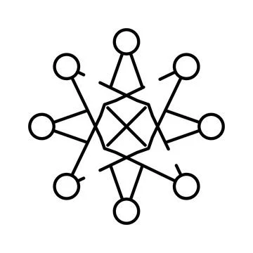 Network icon illustrating connection and community concept イラスト素材