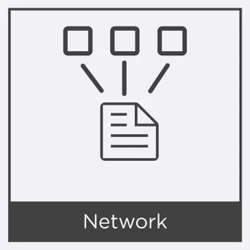 Network icon isolated on white background Stock Illustration