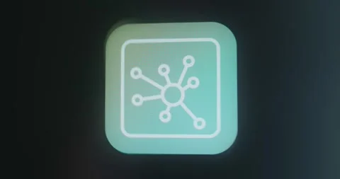 Network icon, linking of various points Stock Footage 314853462
