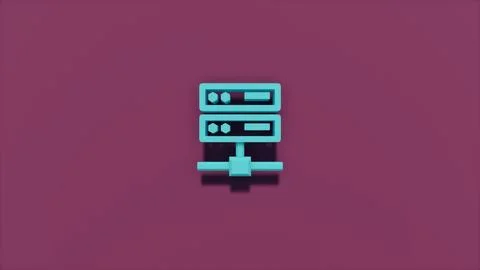 Network icon with low poly landscape 3d render イラスト素材