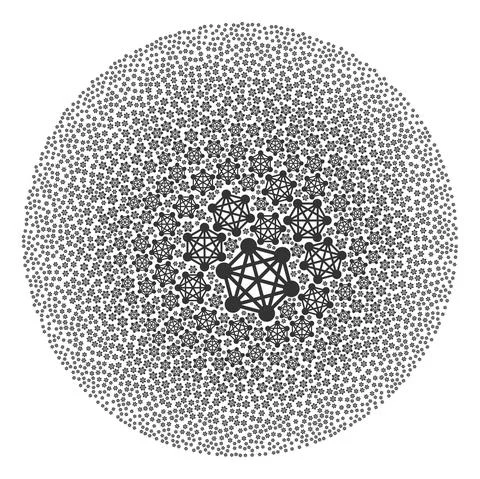 Network Icon Round Cluster Collage Stock Illustration