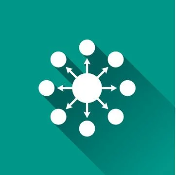 Network icon with shadow Stock Illustration