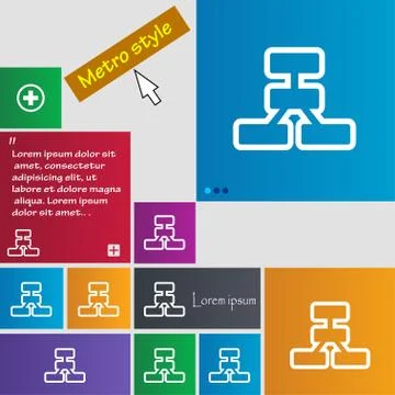 Network icon sign. buttons. Modern interface website buttons with cursor poin イラスト素材