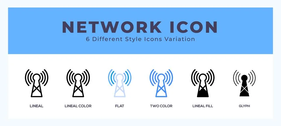 Network icon symbol. isolated. vector illustration with different styles Stock Illustration